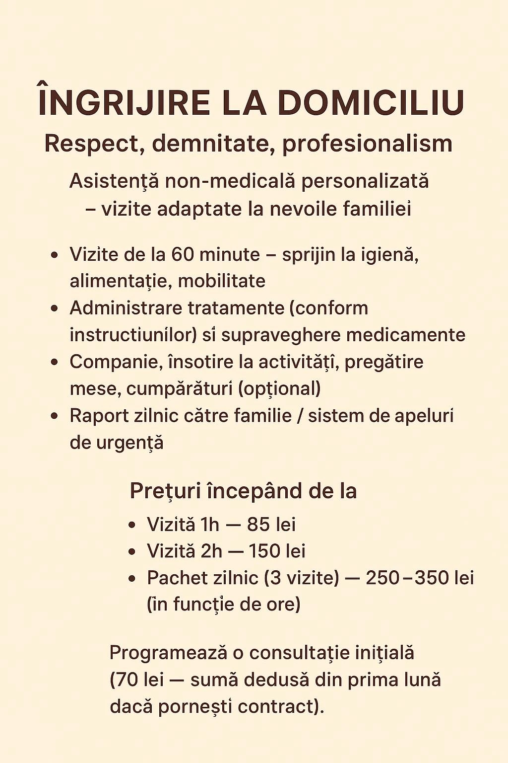 oferta homecare craiova